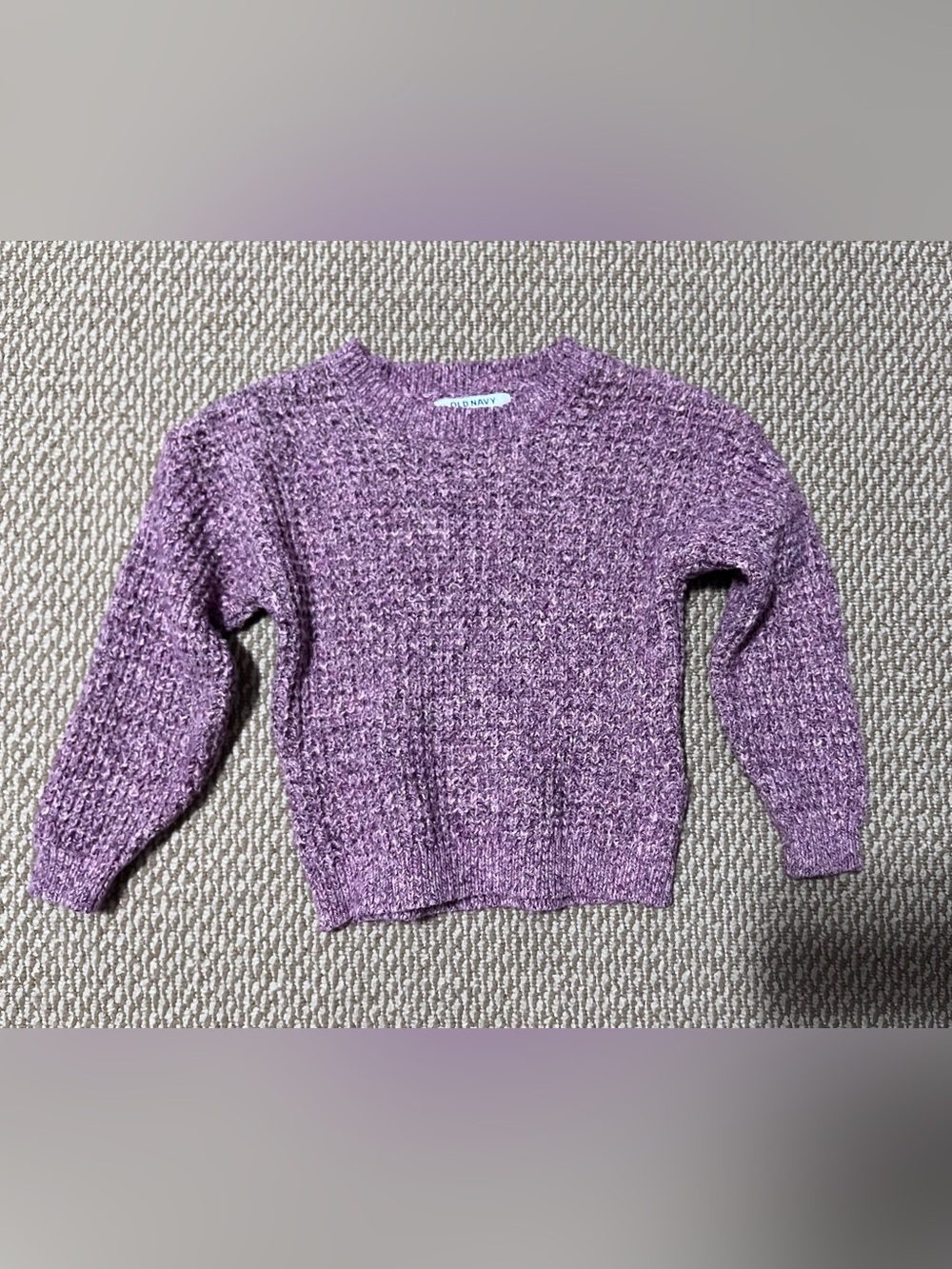Girls 4T Old Navy Lilac Textured Knit Crew Sweater